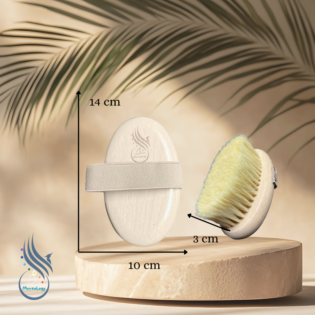 Spazzola Esfoliante Corpo Naturale in Legno–Dry Brushing con Guida PDF & Video