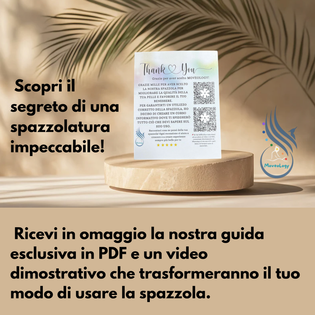 Spazzola Esfoliante Corpo Naturale in Legno–Dry Brushing con Guida PDF & Video