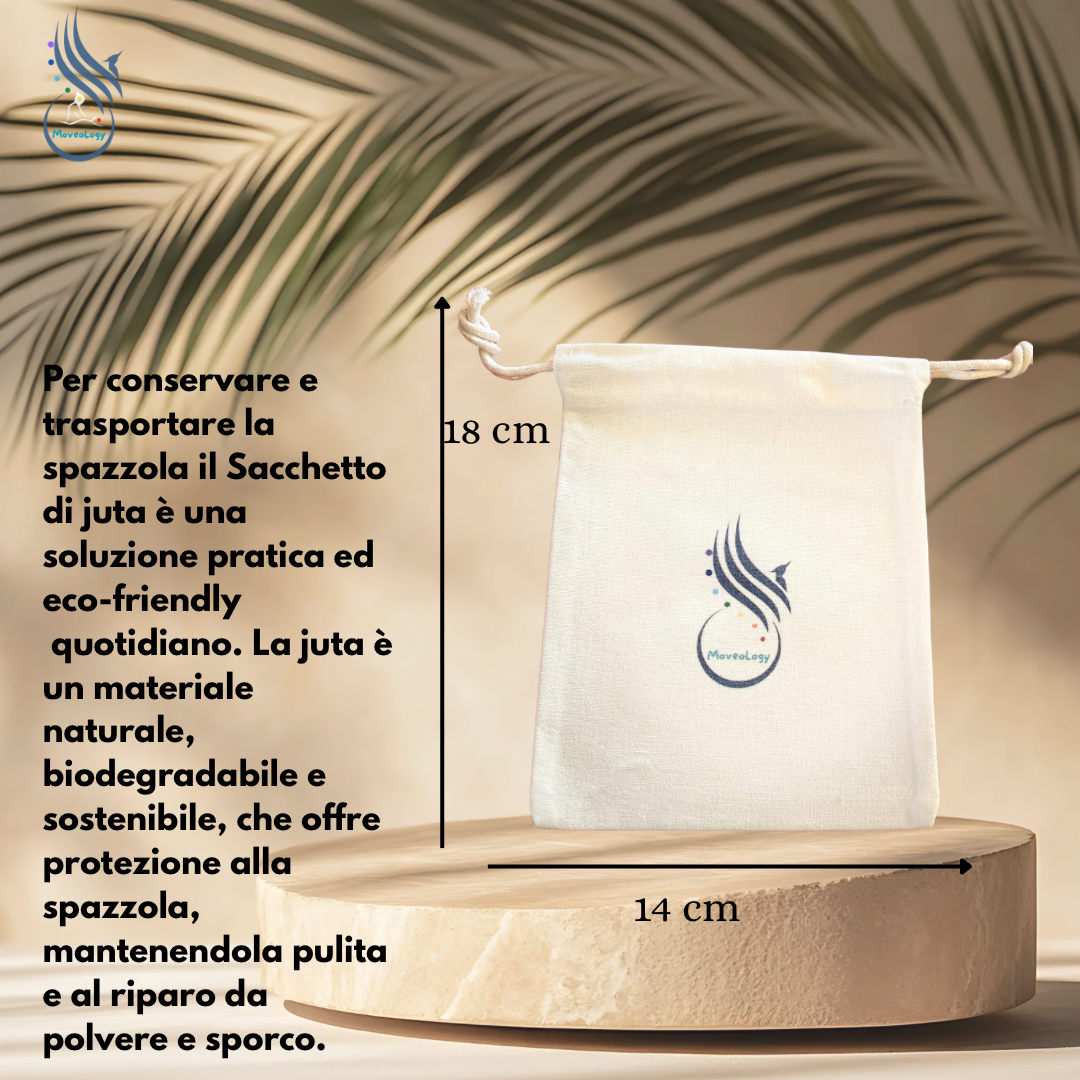 Spazzola Esfoliante Corpo Naturale in Legno–Dry Brushing con Guida PDF & Video