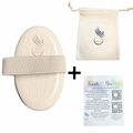 Spazzola Esfoliante Corpo Naturale in Legno–Dry Brushing con Guida PDF & Video