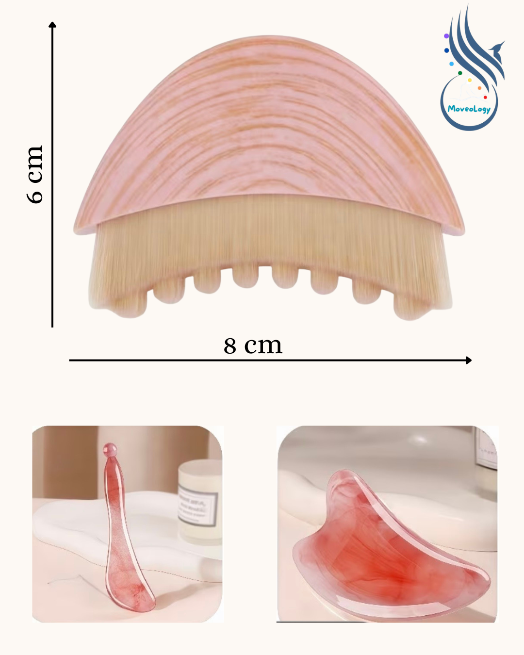 SET PROFESSIONALE GUA SHA VISO, CONTORNO OCCHI E SPAZZOLA LINFATICA ESFOLIANTE
